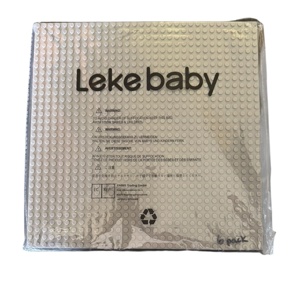 Leke Baby 6 pack Gray Building Block Bases - Picture 8 of 8